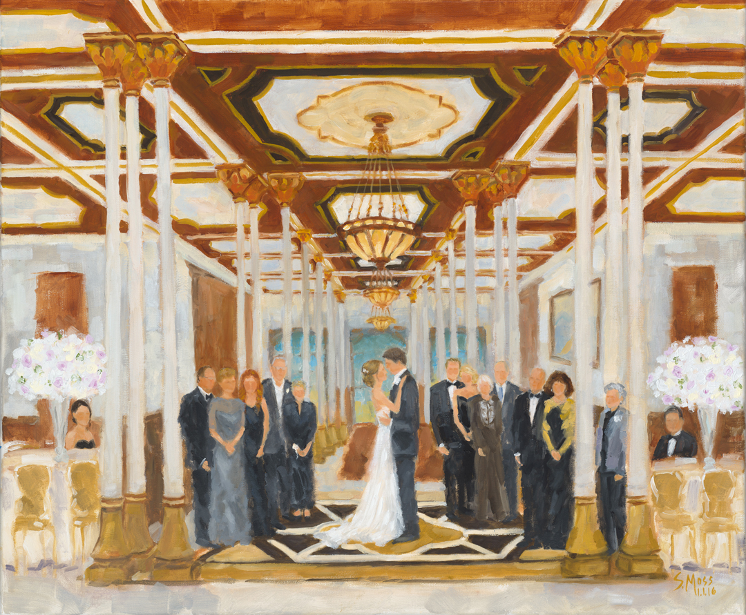 Live event paintings and wedding paintings - Susan Moss Cooper, Dallas Texas