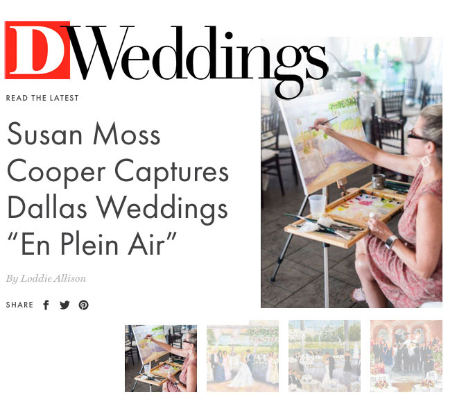 Live Event Painter Susan Moss Cooper, DWeddings, weddings en plein air